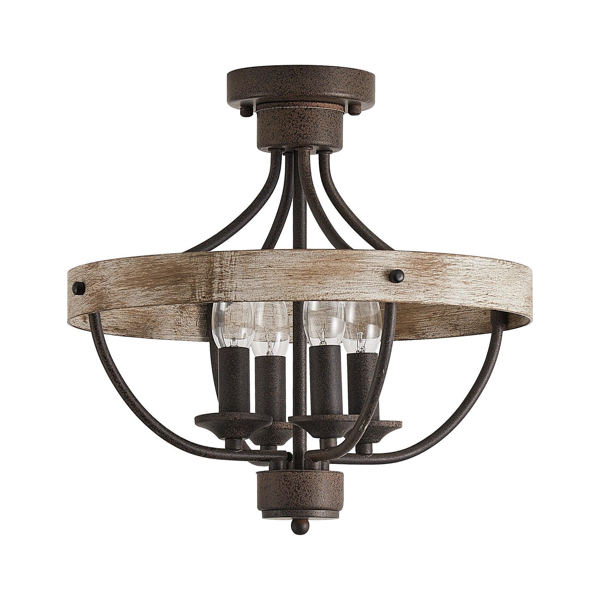 4-Light Industrial Ceiling Light - ParrotUncle