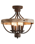 4-Light Industrial Ceiling Light - ParrotUncle