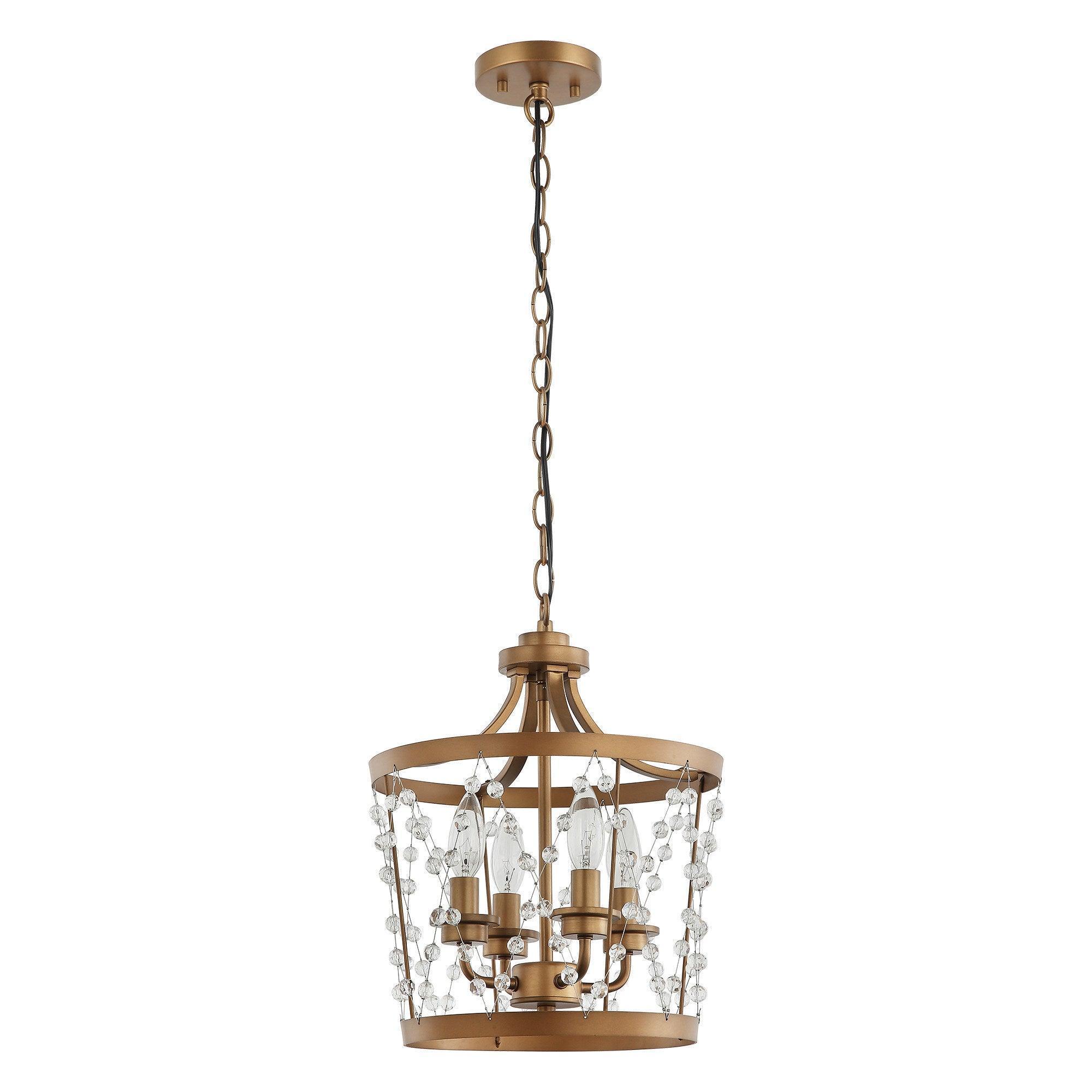 Rustic Saddlebrown 4-Light Pendant Light - IPLUS Lighting