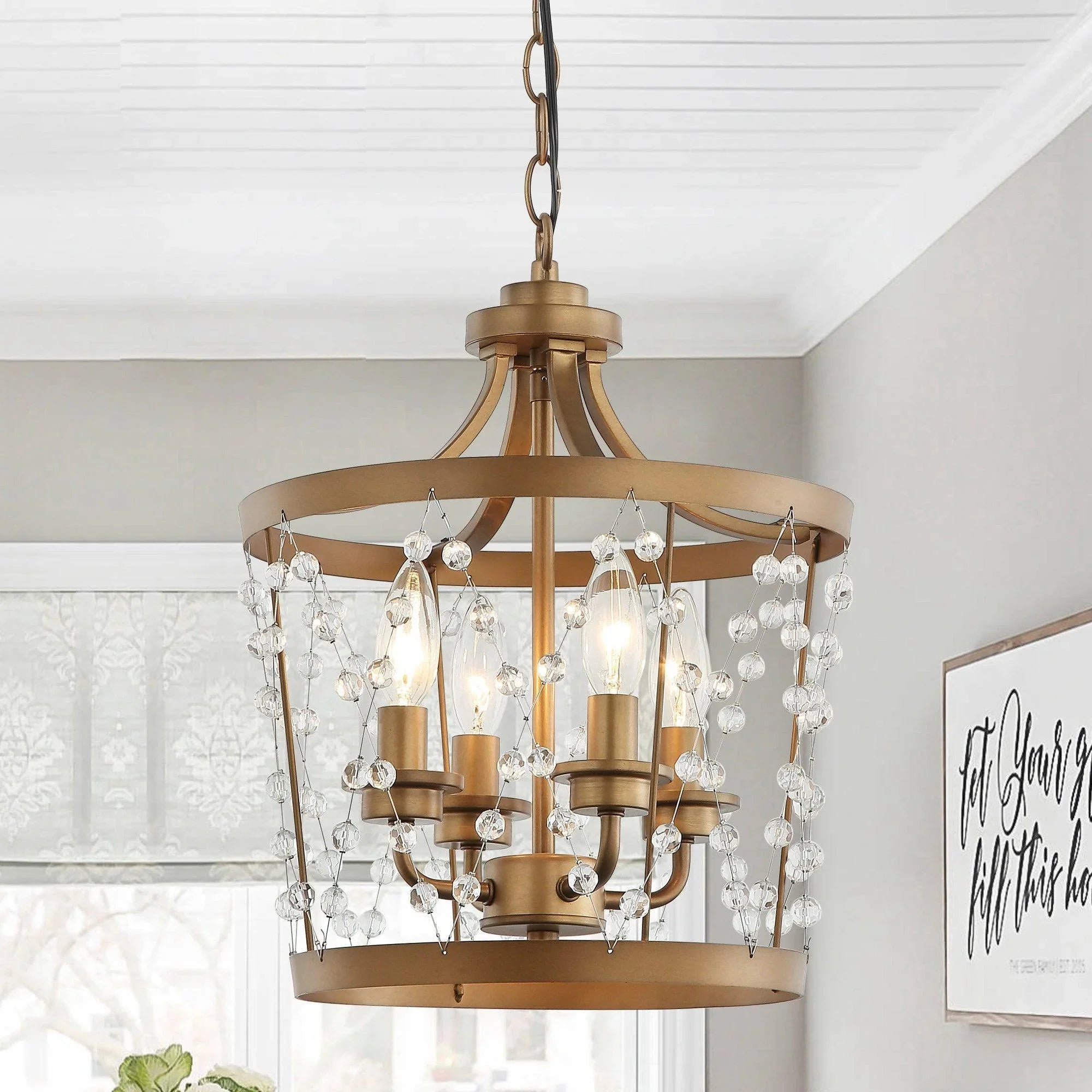 Rustic Saddlebrown 4-Light Pendant Light - IPLUS Lighting
