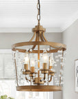 Rustic Saddlebrown 4-Light Pendant Light - IPLUS Lighting