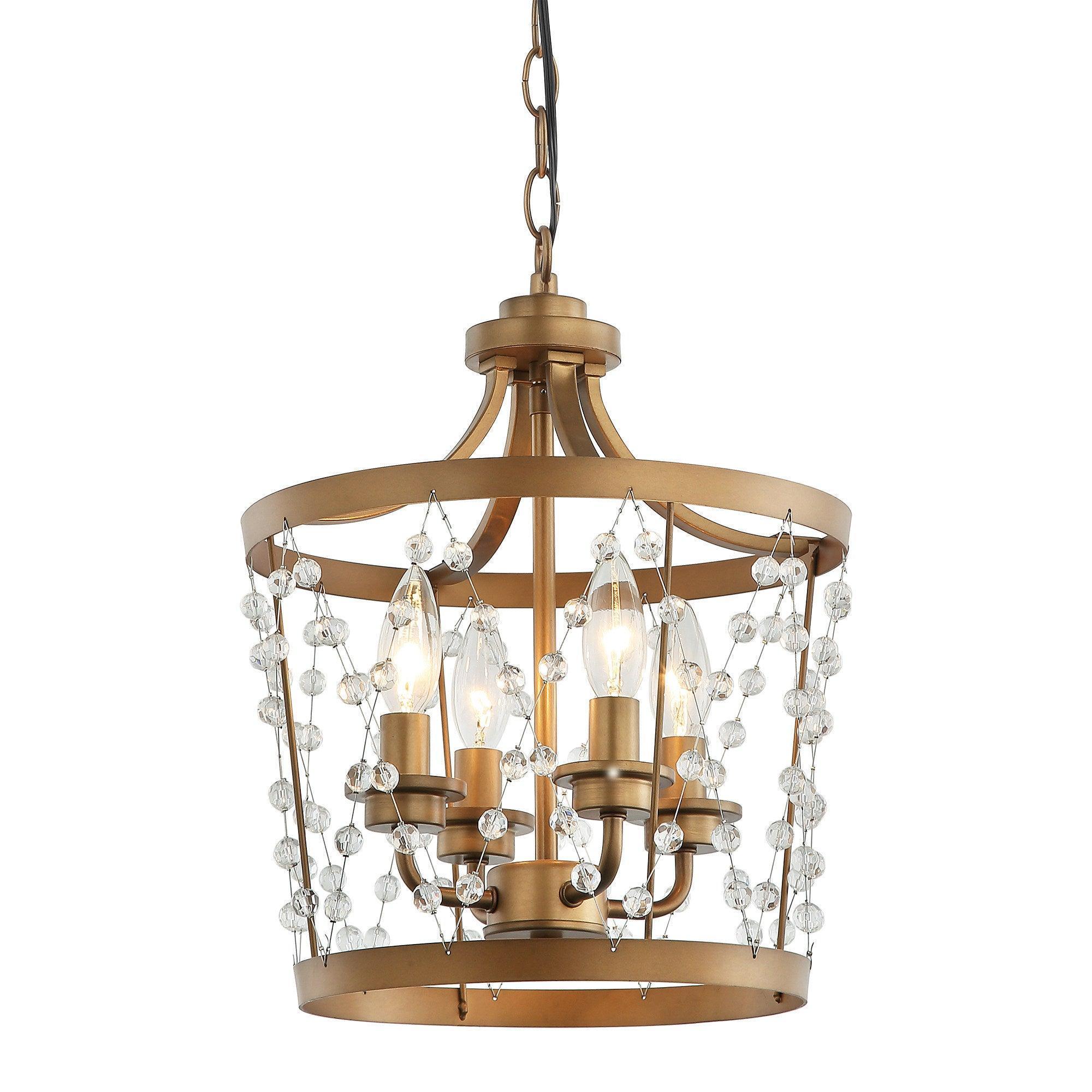 Rustic Saddlebrown 4-Light Pendant Light - IPLUS Lighting
