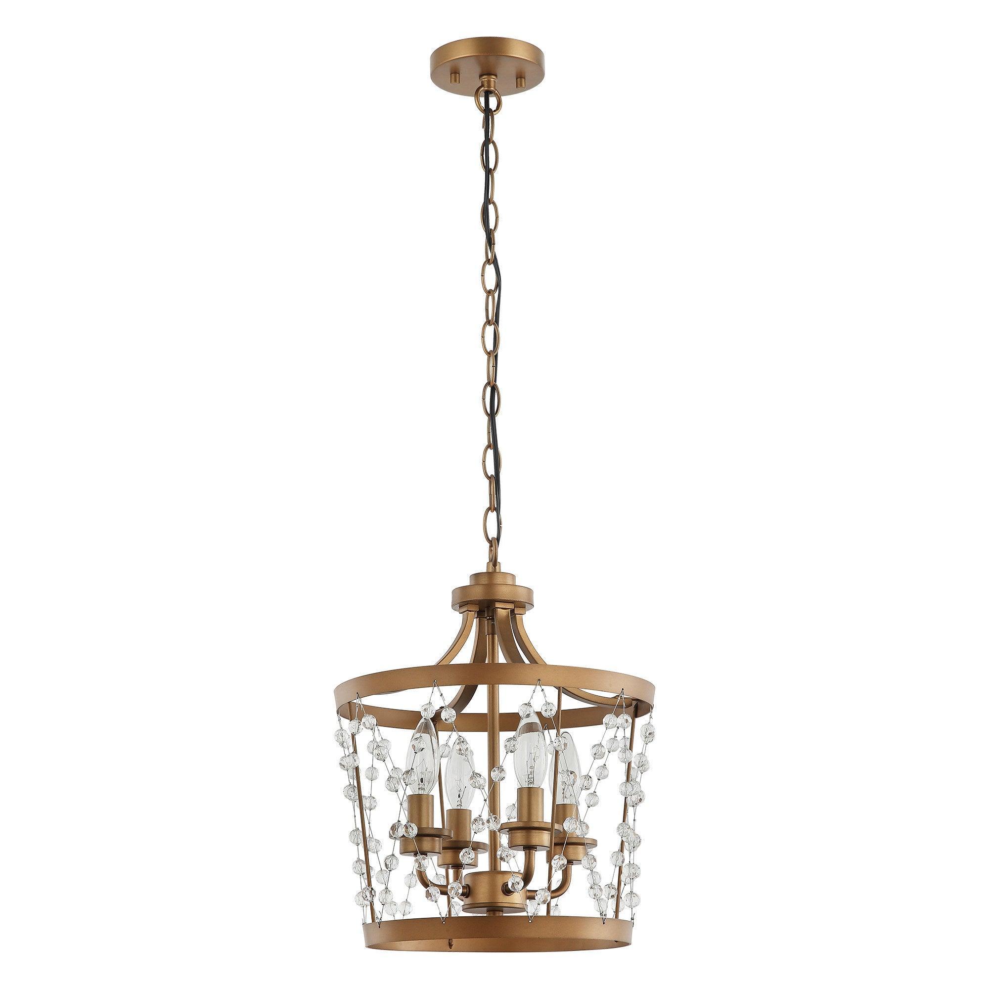 4-Light Rustic Saddlebrown Pendant Lighting - ParrotUncle