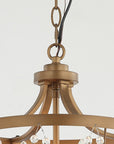 4-Light Rustic Saddlebrown Pendant Lighting - ParrotUncle