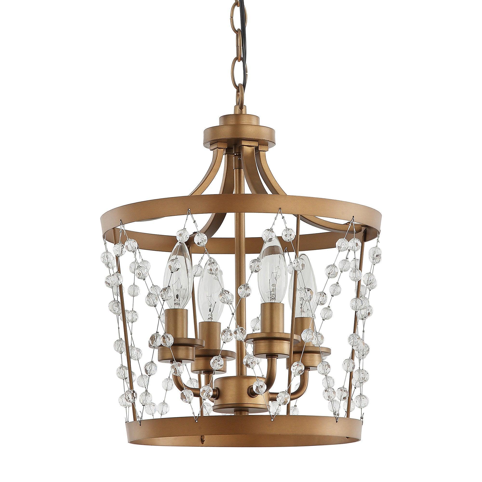 4-Light Rustic Saddlebrown Pendant Lighting - ParrotUncle