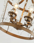 4-Light Rustic Saddlebrown Pendant Lighting - ParrotUncle