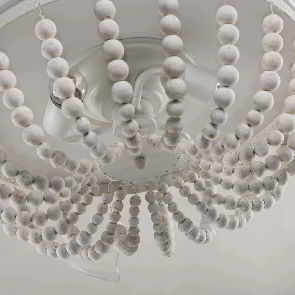 42" Huang Farmhouse Wooden Beads Ceiling Fan - IPLUS Lighting