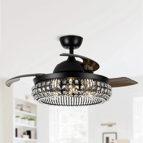 42" Modern Crystal Ceiling Fan