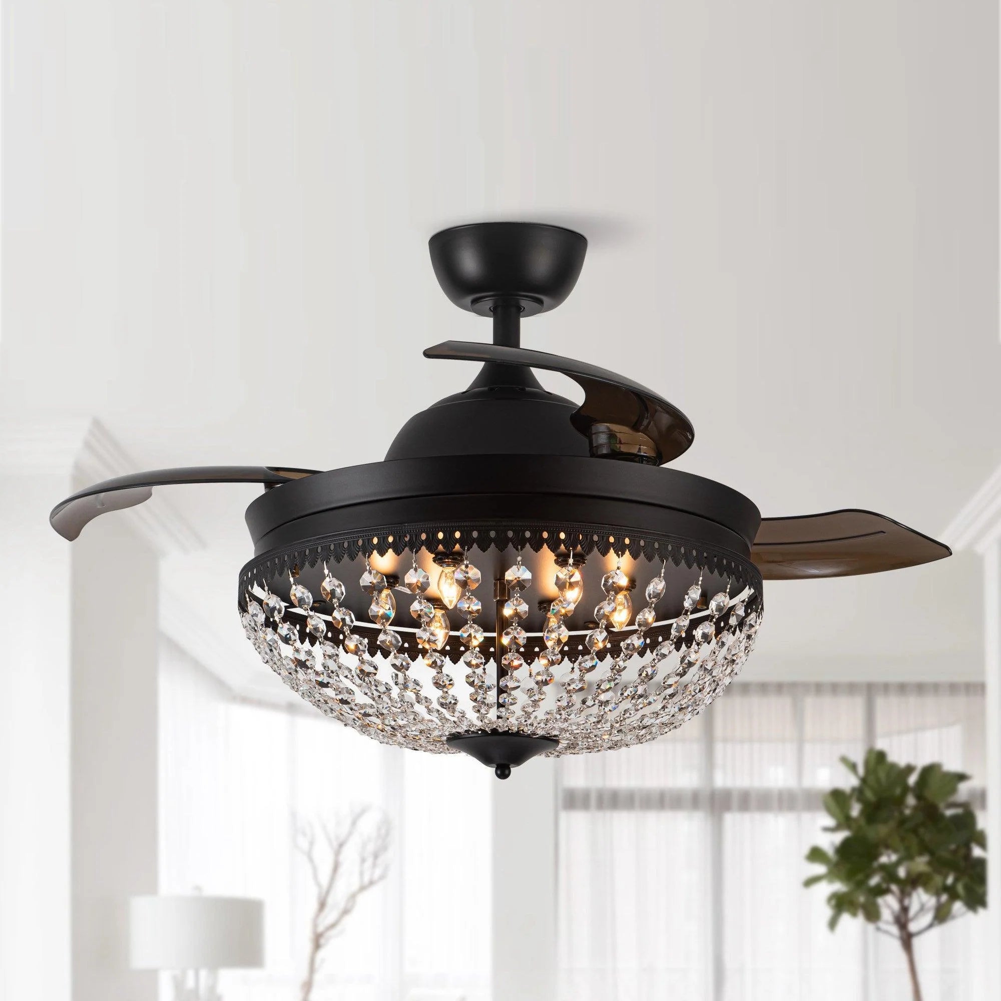 42" Servantes Crystal Ceiling Fan