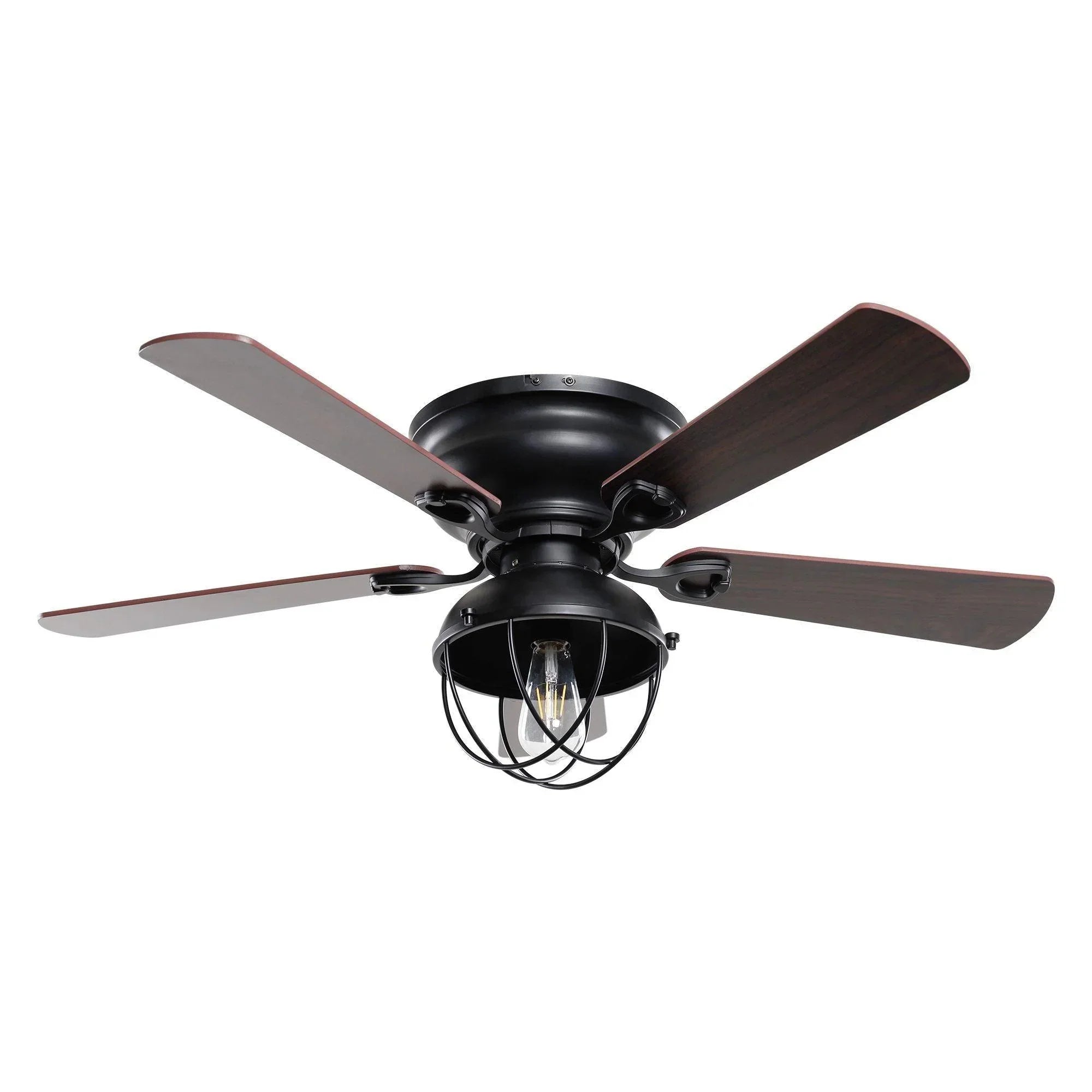 42" Traditional Flush Mount Reversible Ceiling Fan - IPLUS Lighting