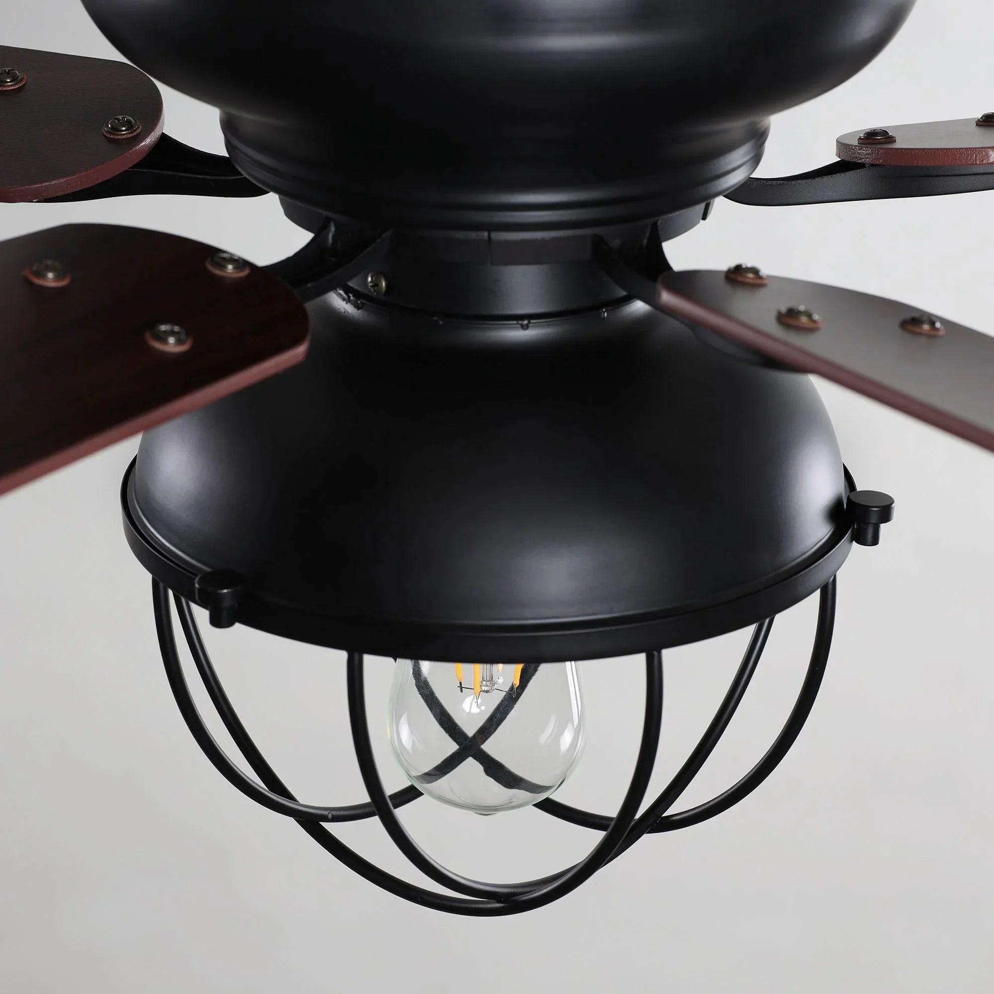 42" Traditional Flush Mount Reversible Ceiling Fan - IPLUS Lighting