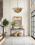 Osborn 6-Light Modern Gold Leaf Floral Chandelier
