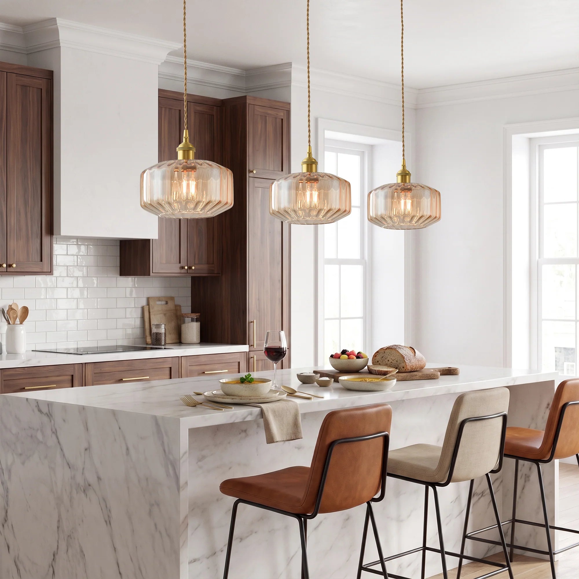 Gerald 1-Light Modern Gold Island Pendant