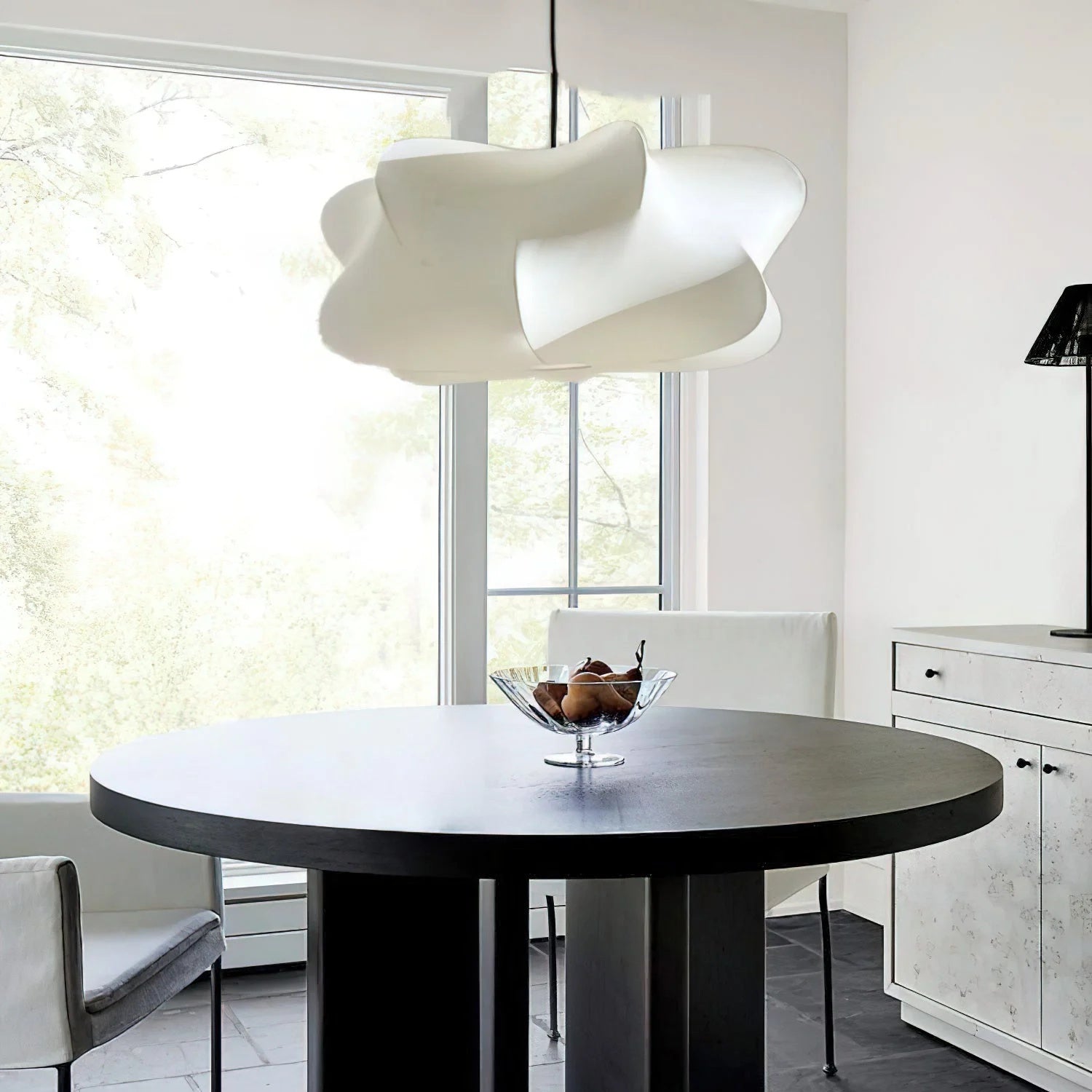Cloud Pendant Light White Cocoon Silk Fabric