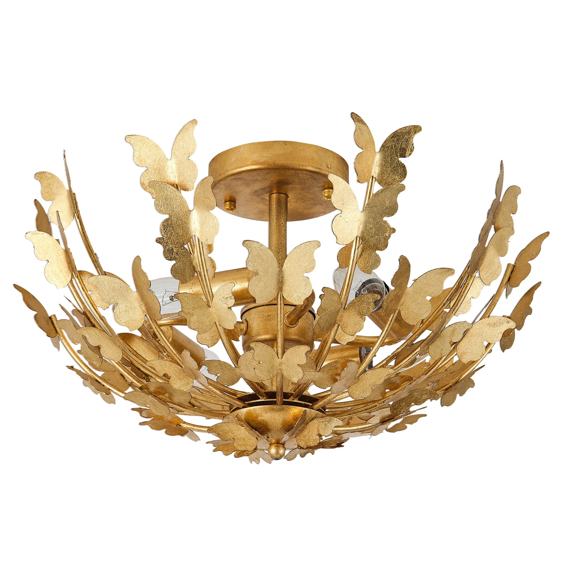 18 Inch 4 Light Betsy Semi Flush Mount Ceiling Light for Bedroom or Hallway