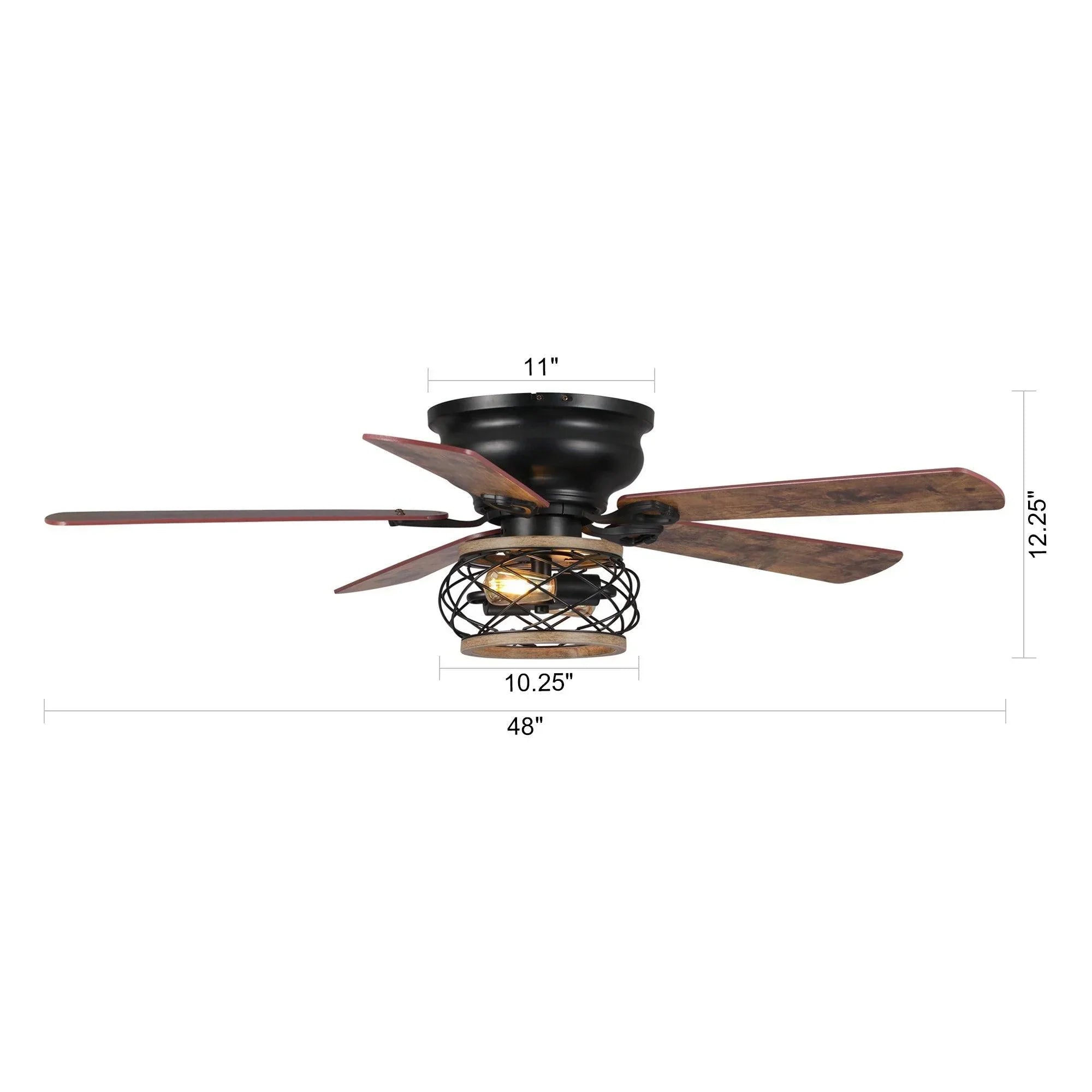 48" Antwerp Farmhouse Reversible Ceiling Fan - IPLUS Lighting