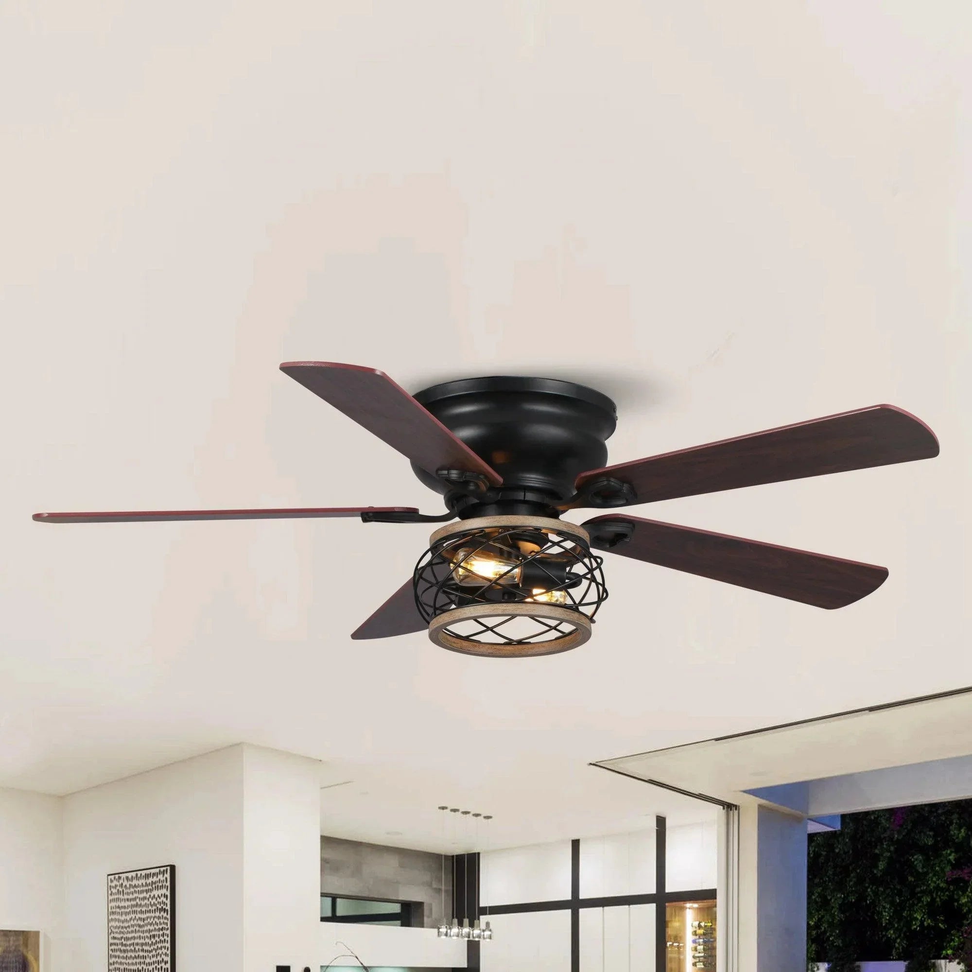 48" Antwerp Farmhouse Reversible Ceiling Fan - IPLUS Lighting