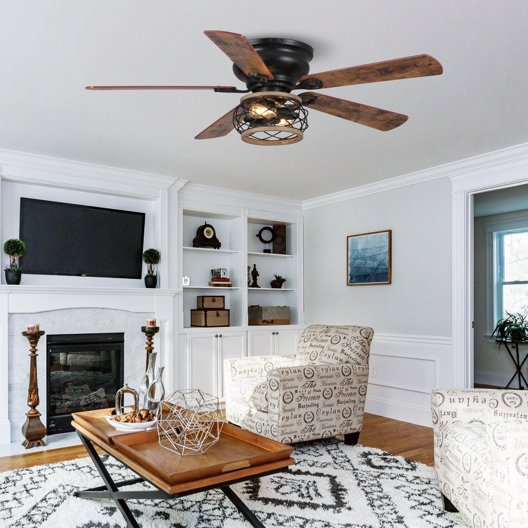 48" Antwerp Farmhouse Reversible Ceiling Fan - IPLUS Lighting