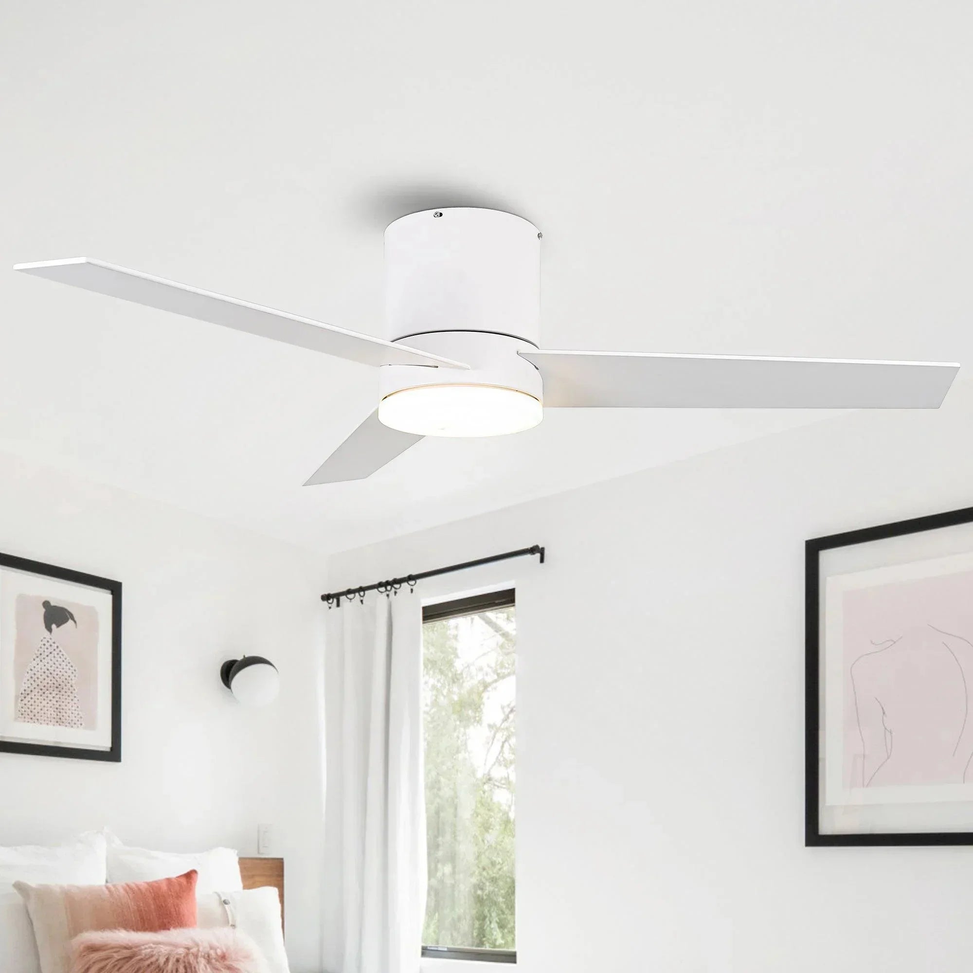 48" 3 Blades Flush Mount Ceiling Fan