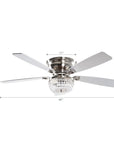 48" Modern Reversible Crytsal Ceiling Fan - IPLUS Lighting
