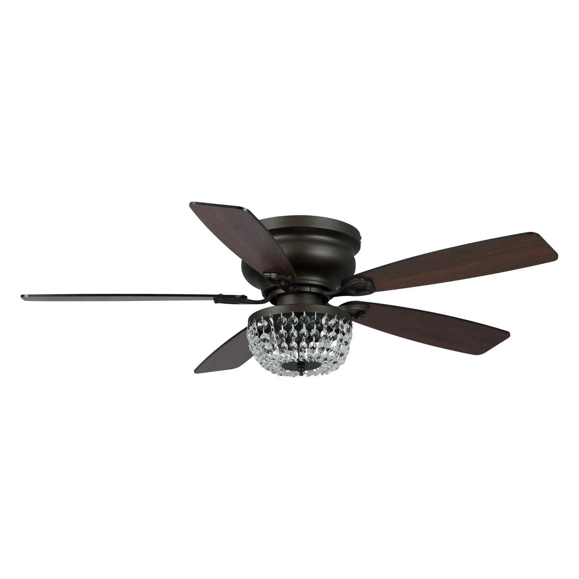 48" Modern Reversible Crytsal Ceiling Fan - IPLUS Lighting
