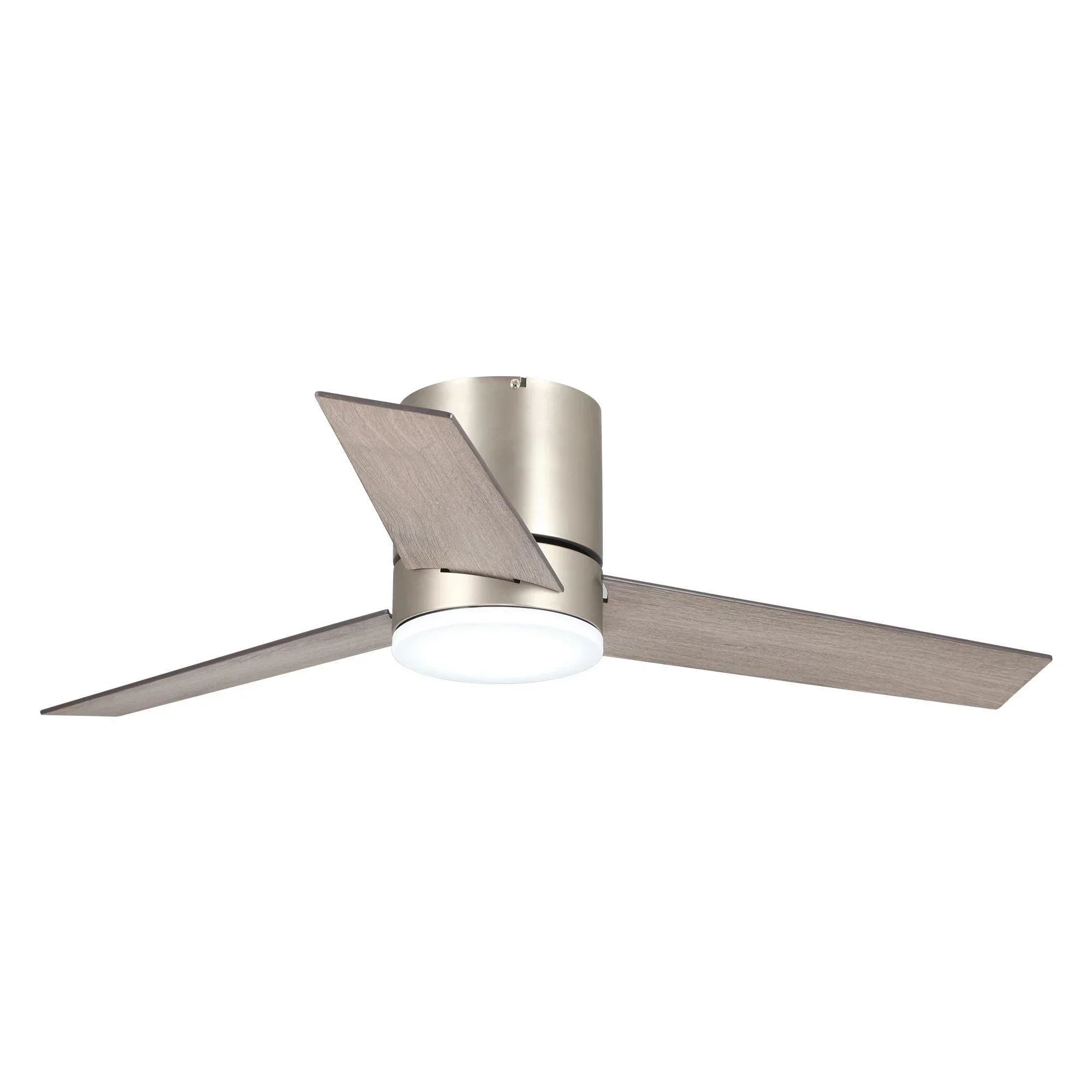 48" Satin Nickel Low Profile Ceiling Fan - IPLUS Lighting