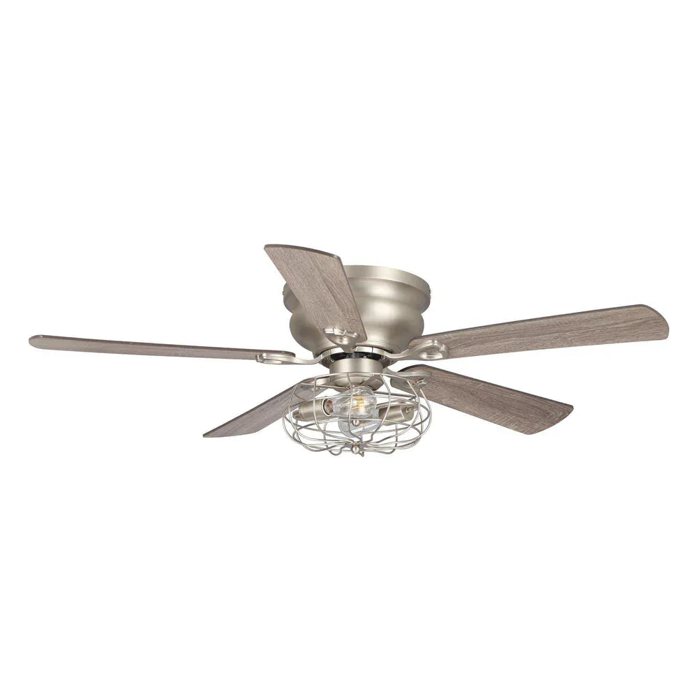 48" Thurber Satin Nickel Reversible Ceiling Fan - IPLUS Lighting