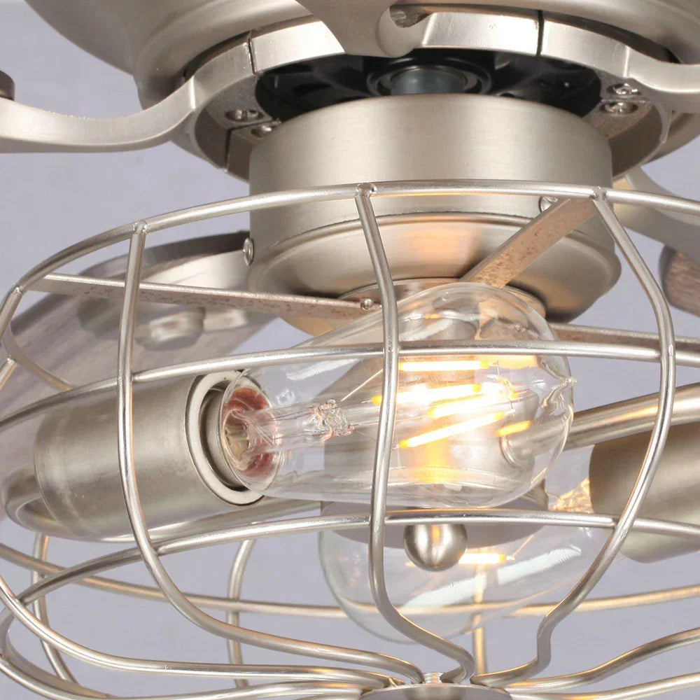 48" Thurber Satin Nickel Reversible Ceiling Fan - IPLUS Lighting