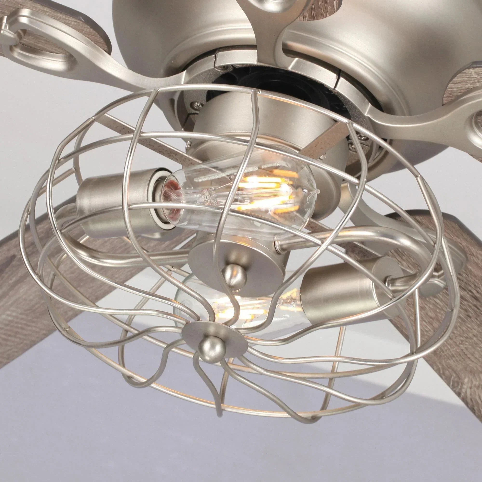 48" Thurber Satin Nickel Reversible Ceiling Fan - IPLUS Lighting