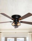 48" Ummuhan Industrial Ceiling Fan with Lighting - IPLUS Lighting
