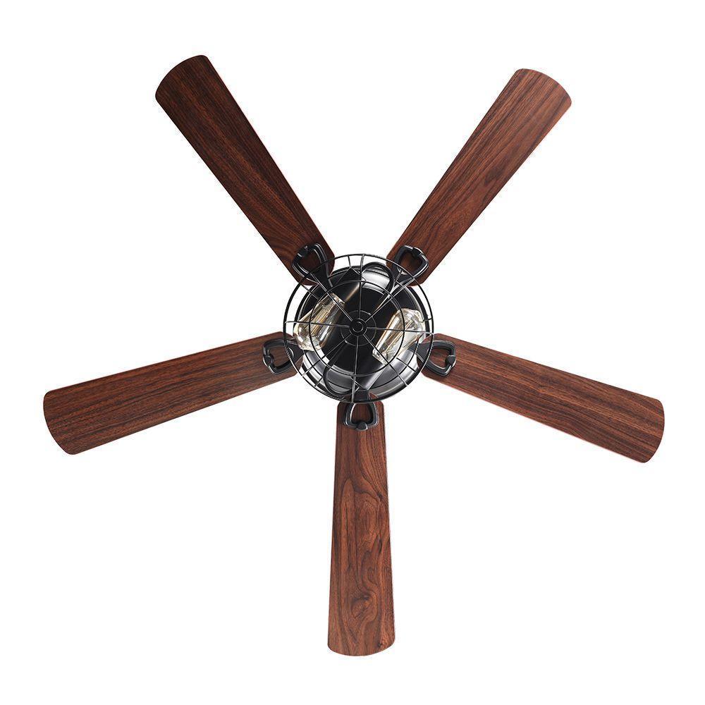 48" Ummuhan Industrial Ceiling Fan with Lighting - IPLUS Lighting