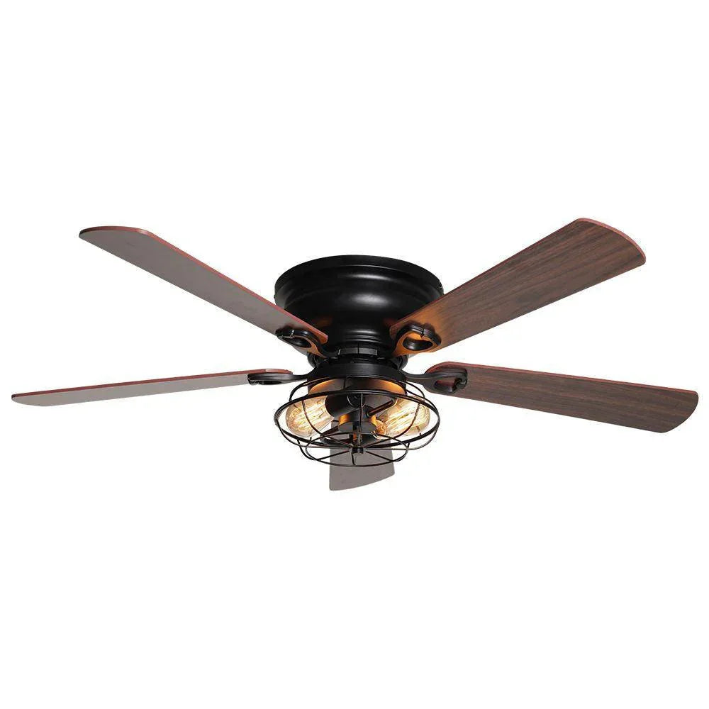 48" Ummuhan Industrial Ceiling Fan with Lighting - IPLUS Lighting