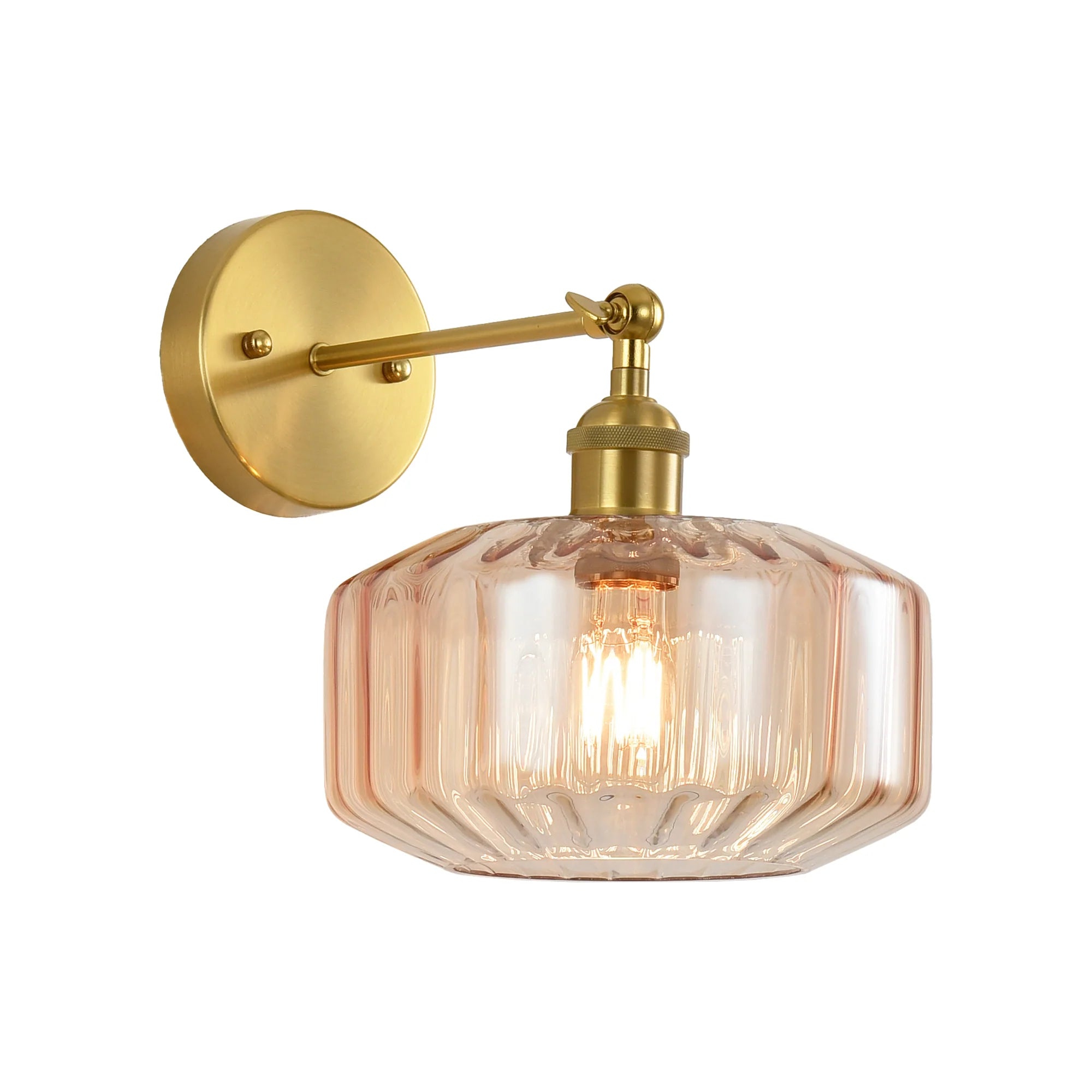 Gerald 1-Light Glass Wall Sconce Lighting