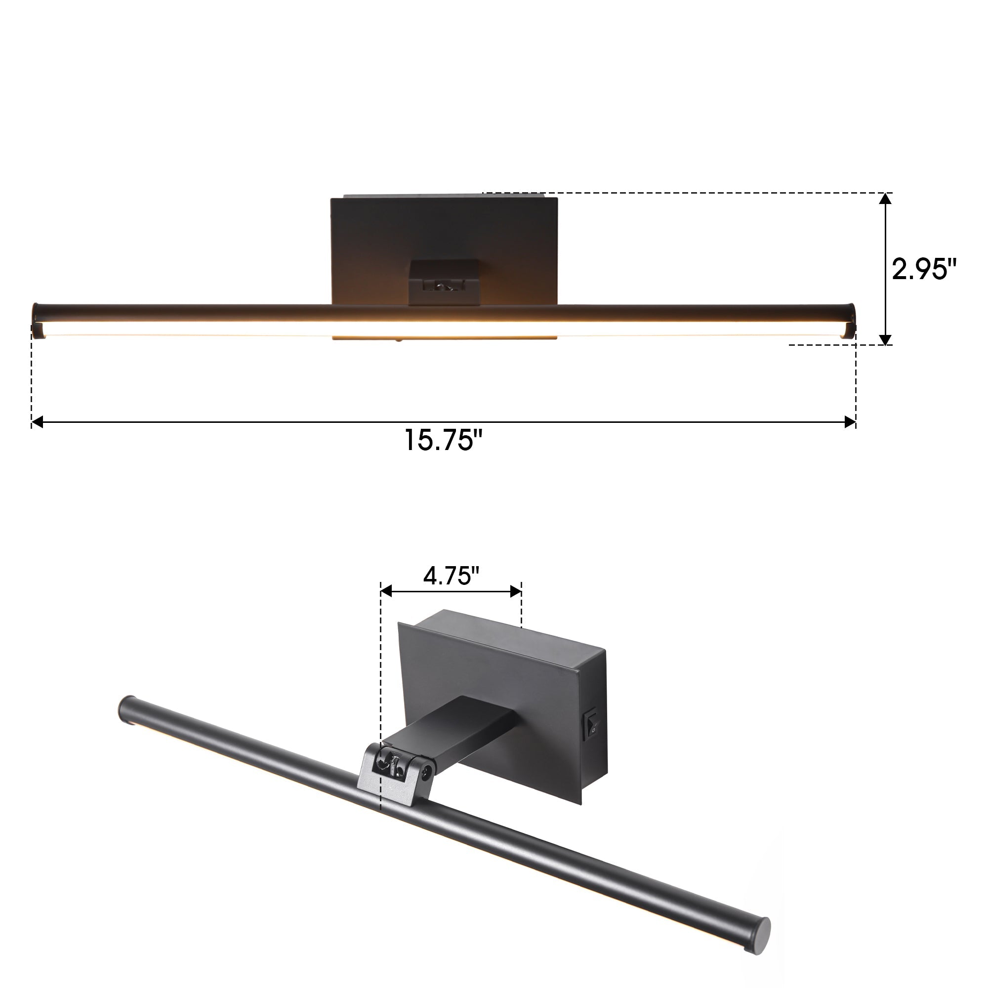 Battery Powered LED Vanity Mirror Light with Remote