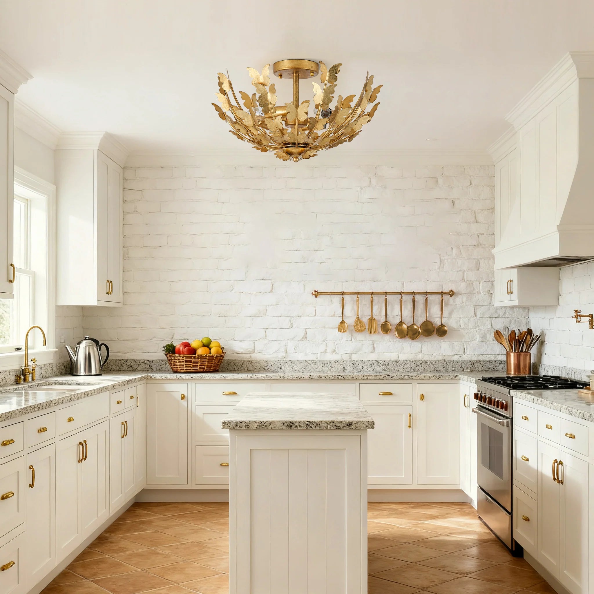 18 Inch 4 Light Betsy Semi Flush Mount Ceiling Light for Bedroom or Hallway