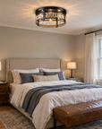 Calder Crystal 3 Light Flush Mount Ceiling Light