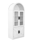70" Modern White Wood Storage Cabinet