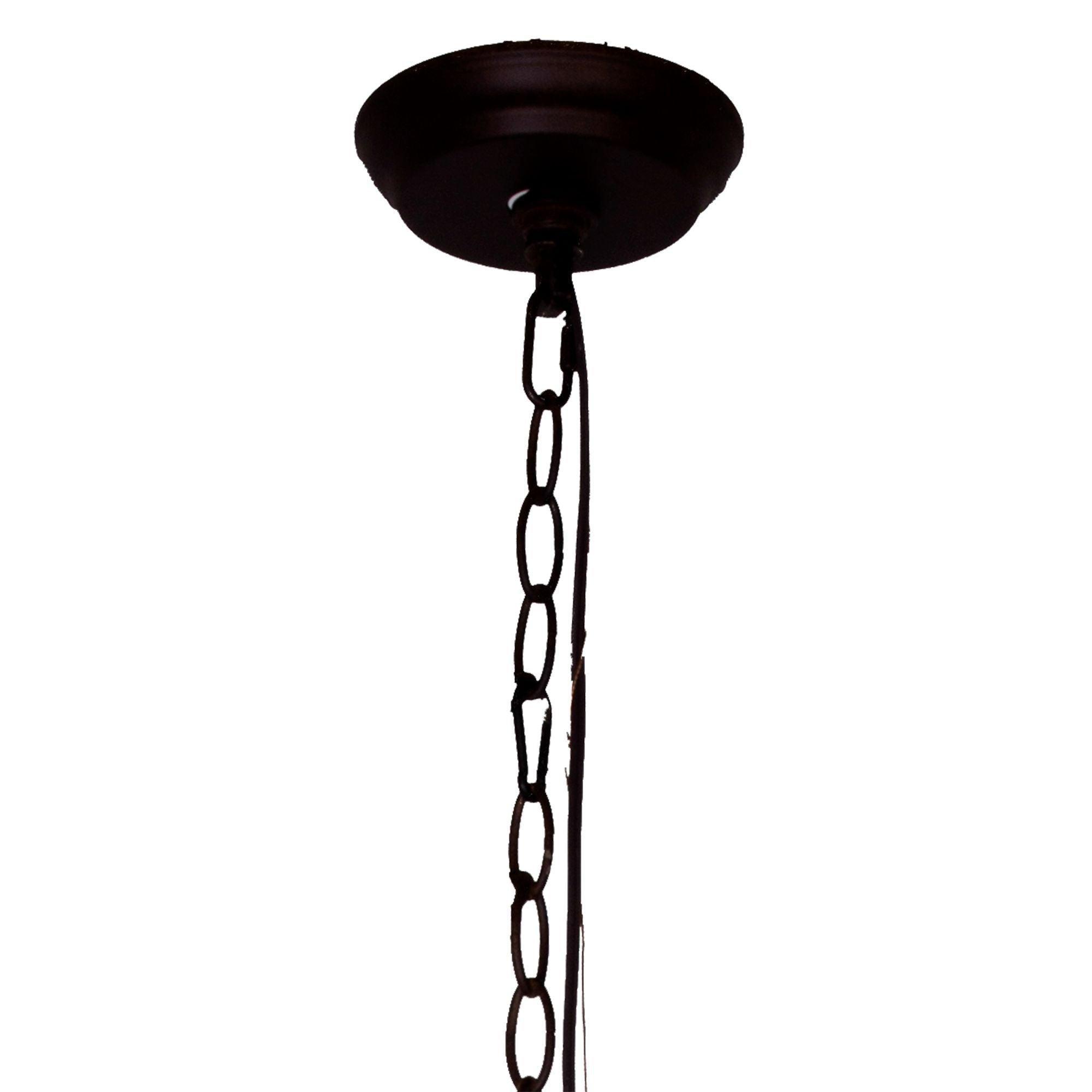 5-Lights Antique Wooden Candle Chandelier - ParrotUncle