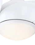 52" Phil White Downrod Mount Ceiling Fan with LED Light
