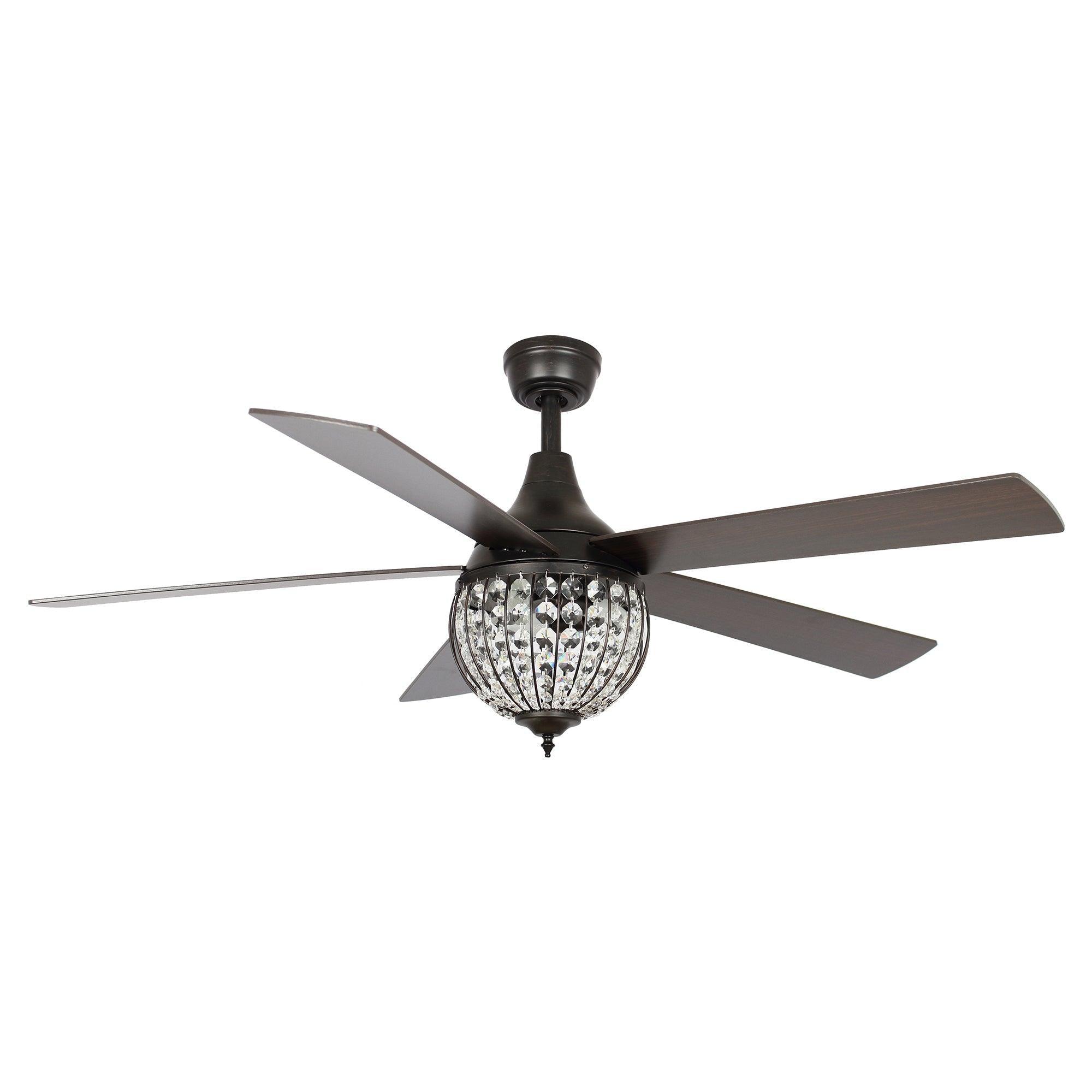 52" Varanasi Farmhouse Downrod Mount Ceiling Fan with Lighting and Remote Control - IPLUS