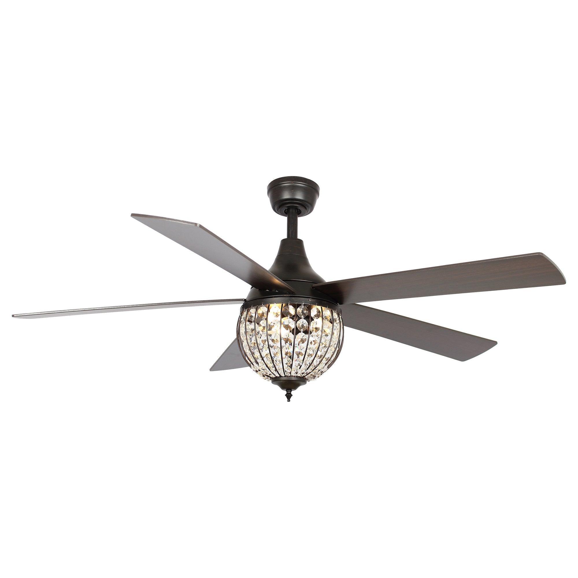 52" Varanasi Farmhouse Downrod Mount Ceiling Fan with Lighting and Remote Control - IPLUS