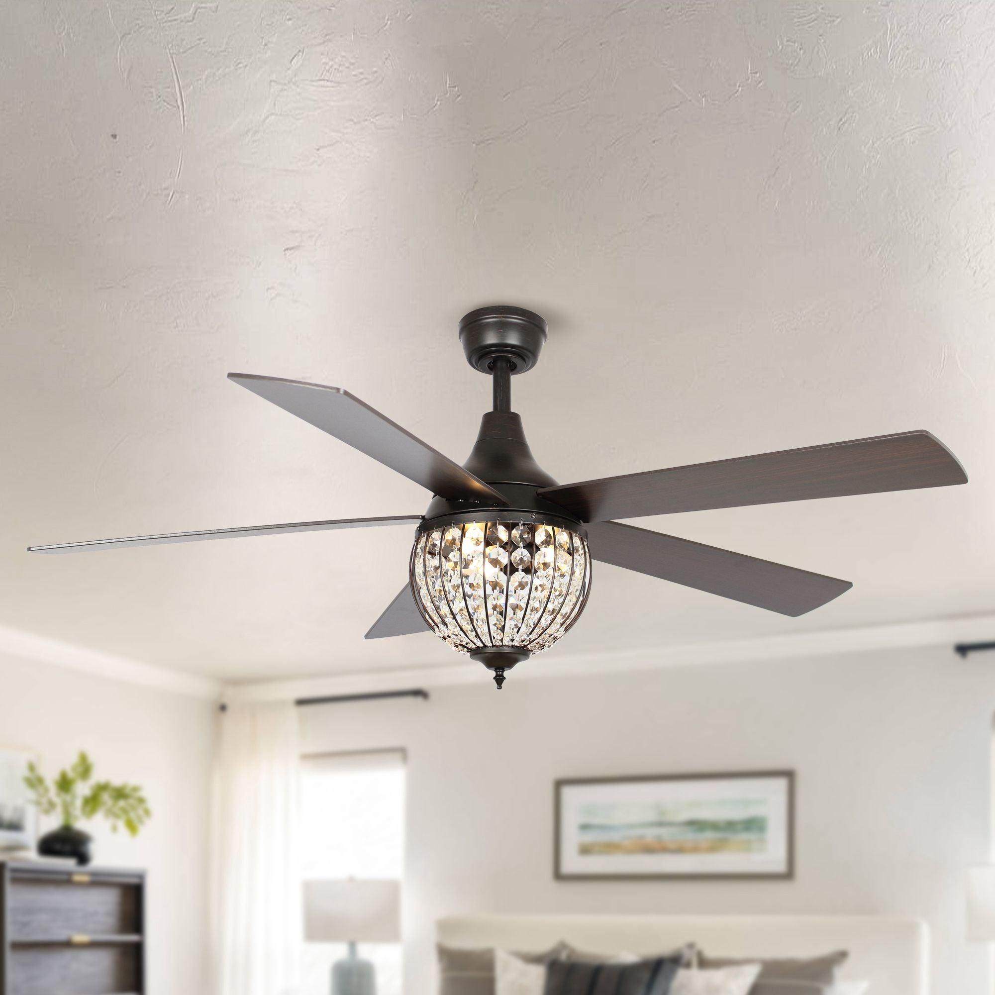 52" Varanasi Farmhouse Downrod Mount Ceiling Fan with Lighting and Remote Control - IPLUS