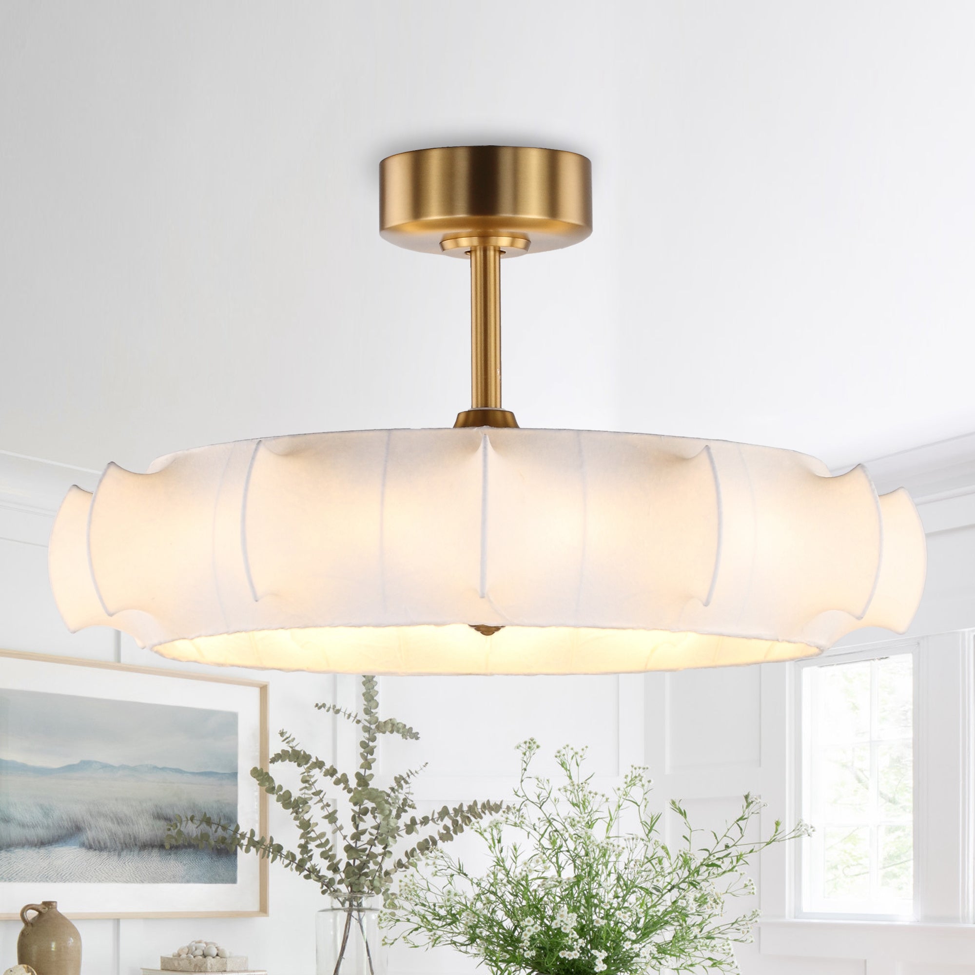 30" Golden Luxury Fandelier