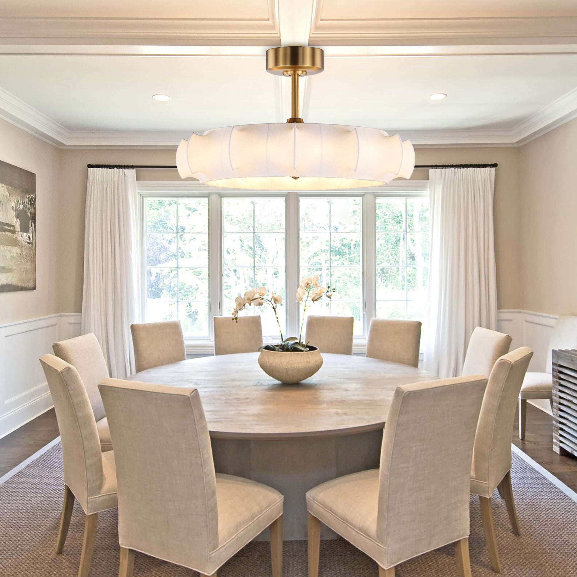 30" Golden Luxury Fandelier