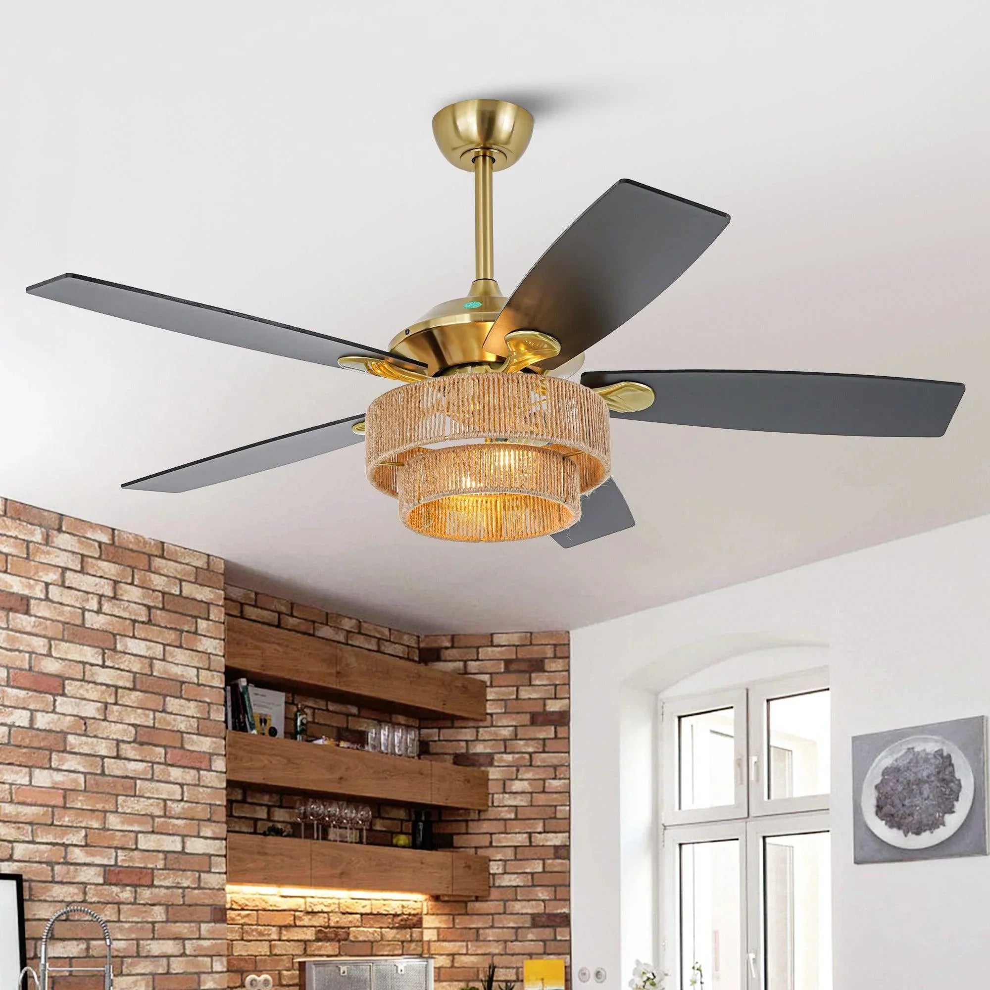52 Inch Danube Farmhouse Ceiling Fan - IPLUS Lighting