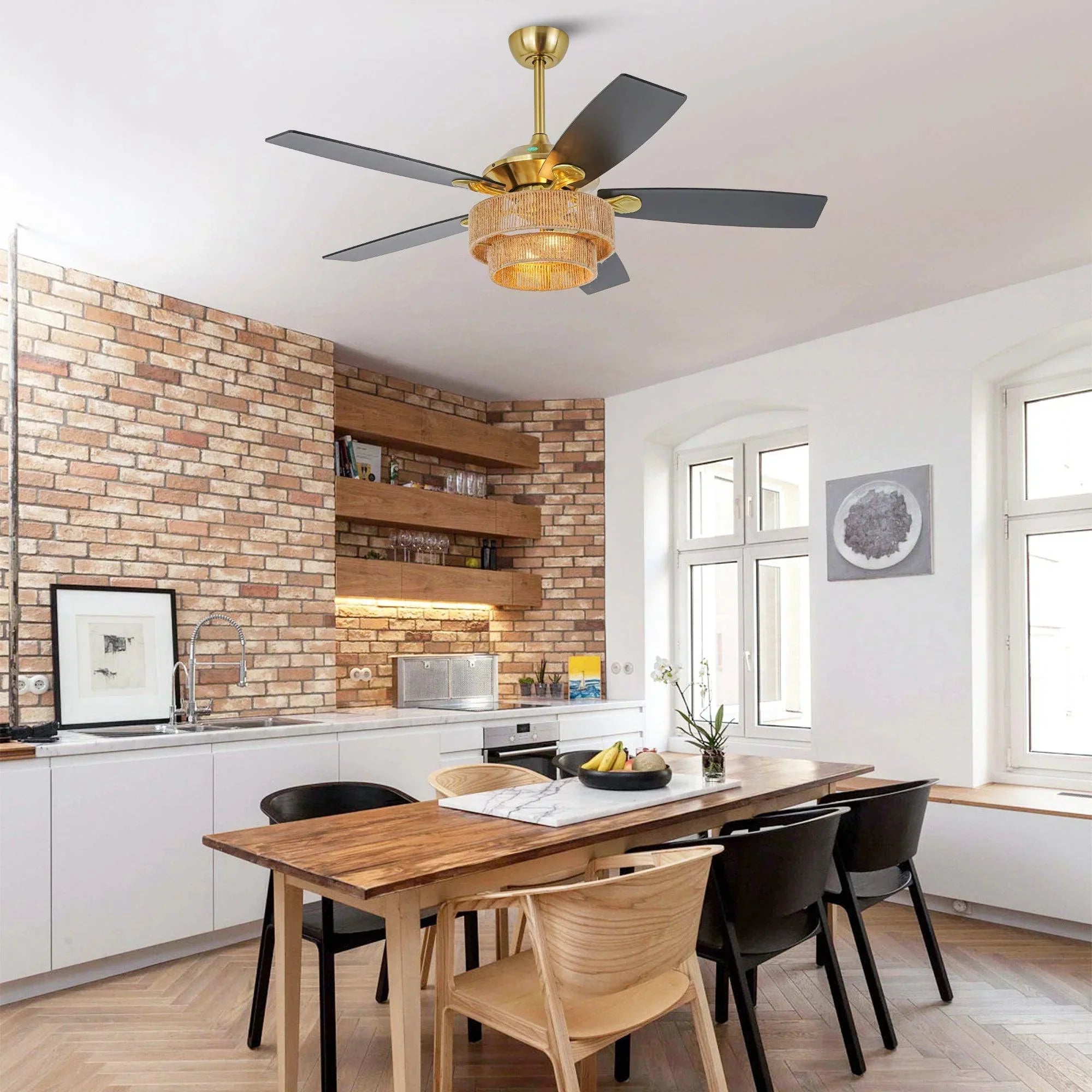 52 Inch Danube Farmhouse Ceiling Fan - IPLUS Lighting