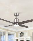 52" Ashby Industrial Satin Nickel DC Ceiling Fan - IPLUS Lighting