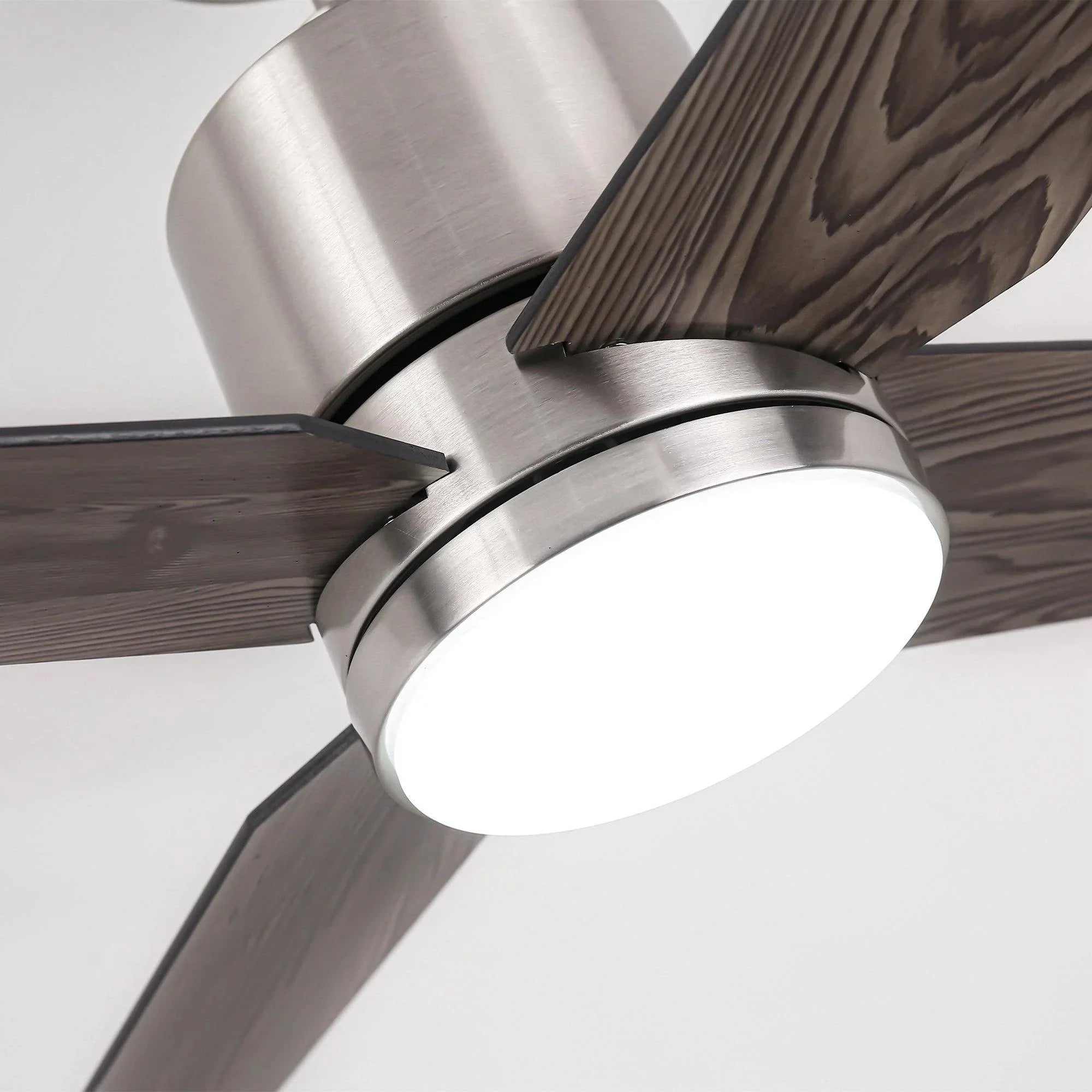 52" Ashby Industrial Satin Nickel DC Ceiling Fan - IPLUS Lighting