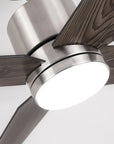 52" Ashby Industrial Satin Nickel DC Ceiling Fan - IPLUS Lighting