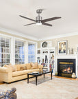 52" Ashby Industrial Satin Nickel DC Ceiling Fan - IPLUS Lighting